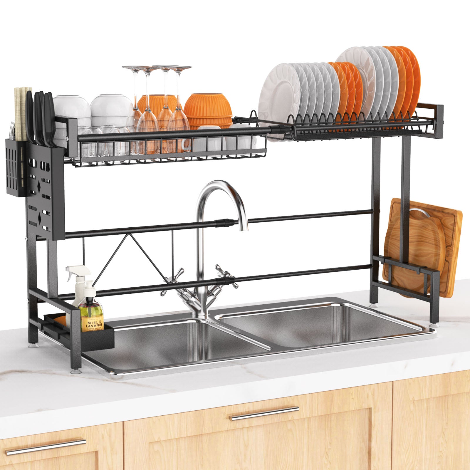 Dish Drying Rack, Dish Racks for Kitchen Counter, Stainless Steel