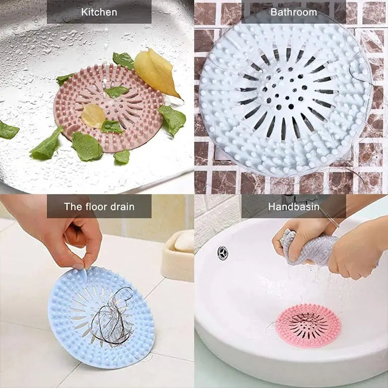 5-Pack of Hair Catcher - Shower Drain Covers